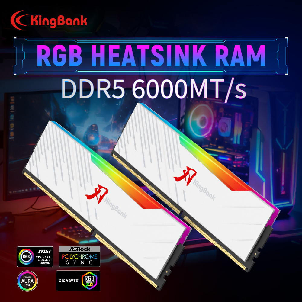 Ddr5 16Gb 6000Mhz - Mémoire RAM DDR5 RGB KINGBANK KRRW