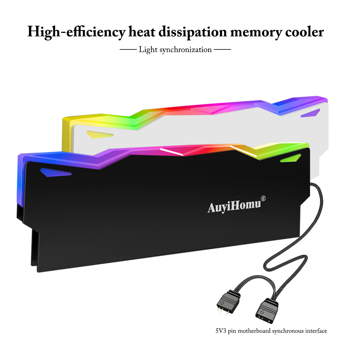 Ddr5 Rgb Ram - Dissipateur thermique RGB AuyiHomu, refroidisseur de