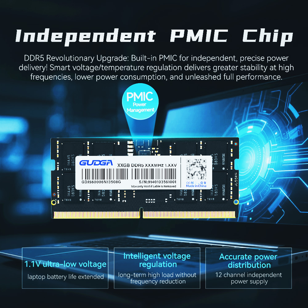 Mémoire DDR5 GUDGA 8 Go 16 Go  - Ddr5 6000Mhz avis et prix