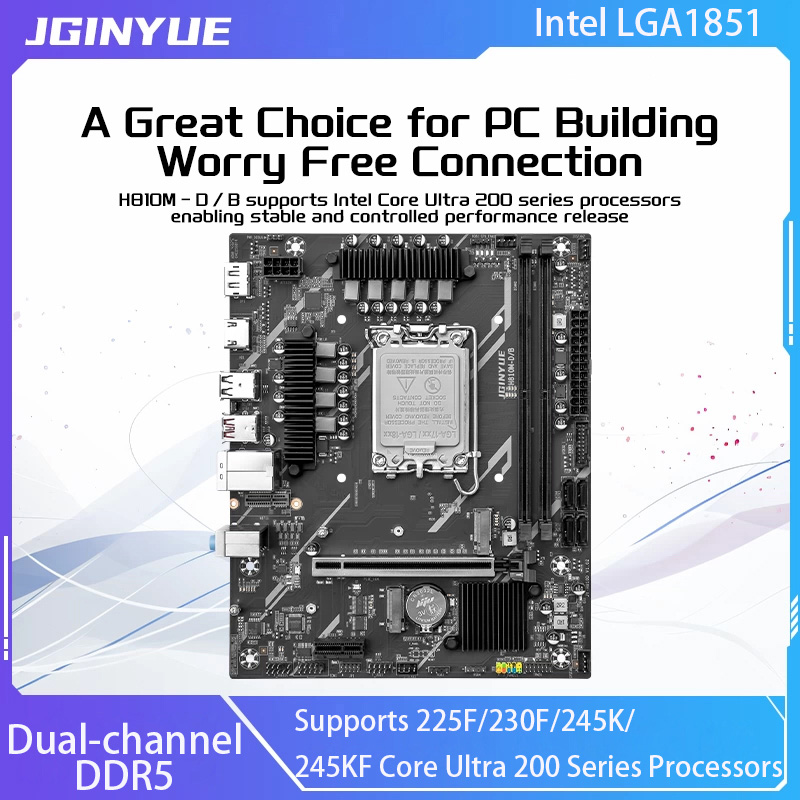 JGINYUE H810 carte mère Intel  - Ddr5 64Gb avis et prix