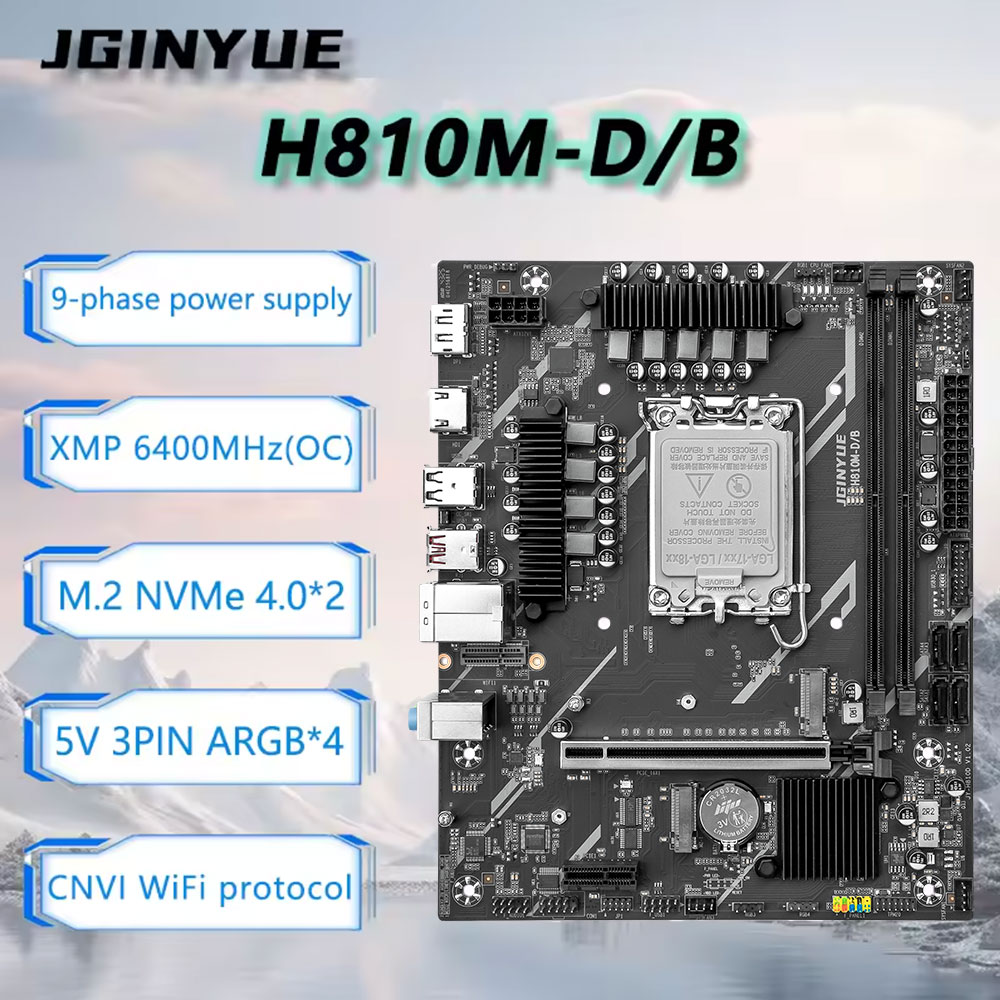 JGINYUE H810 carte mère Intel  - Ddr5 64Gb avis et prix